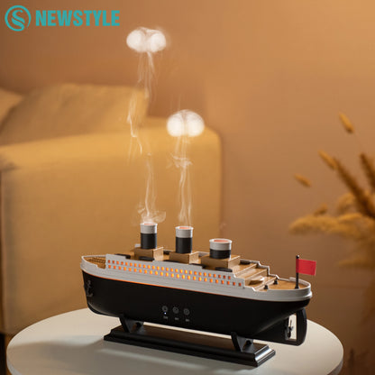 Manoora™ - Titanic-Inspired Ultrasonic Humidifier & Essential Oil Diffuser with RGB Lighting