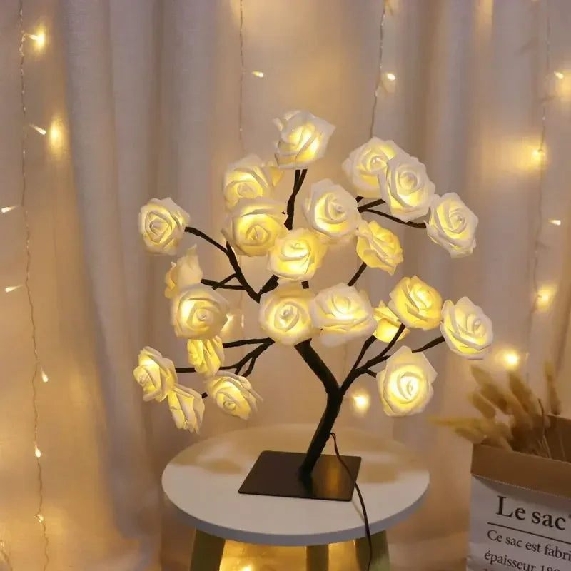 Manoora™ - LED Fairy Flower Tree Lamp with Maple Leaves and Roses