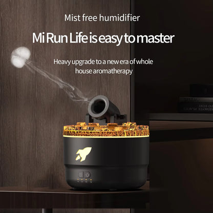 Manoora™ - Cannon Blast Aroma Humidifier with Volcanic Crack Light