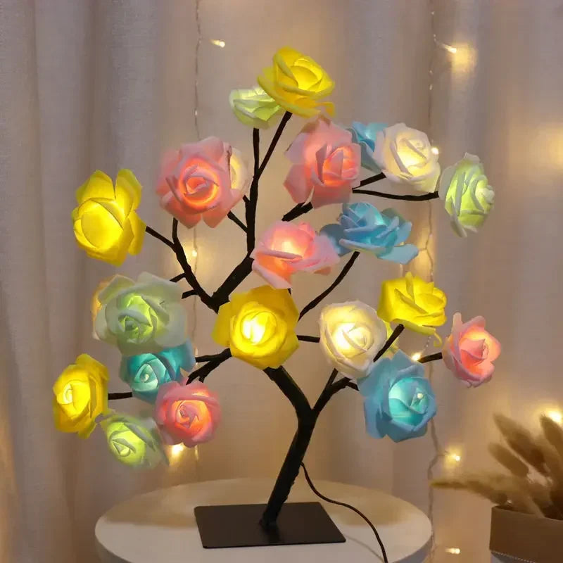 Manoora™ - LED Fairy Flower Tree Lamp with Maple Leaves and Roses