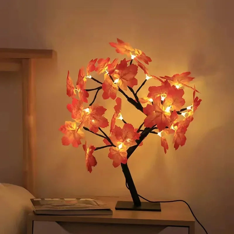 Manoora™ - LED Fairy Flower Tree Lamp with Maple Leaves and Roses