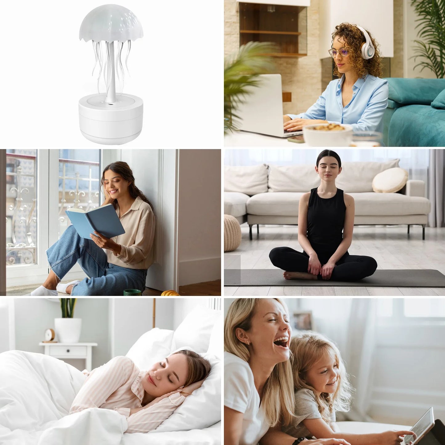 Manoora™ -Colorful Jellyfish Air Humidifier & Aroma Diffuser with Night Light