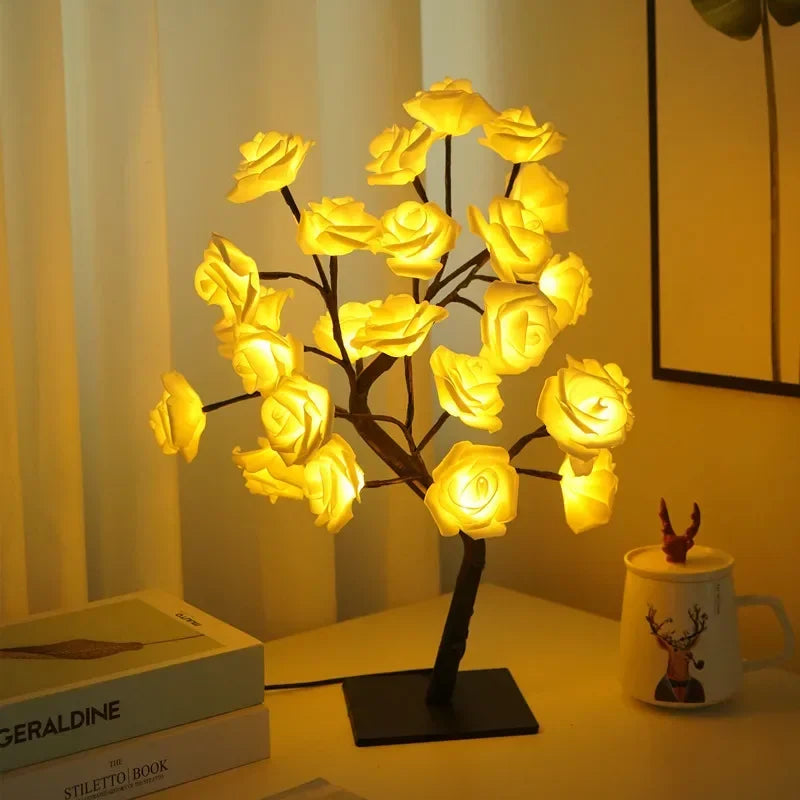 Manoora™ - LED Fairy Flower Tree Lamp with Maple Leaves and Roses