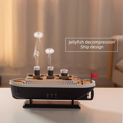 Manoora™ - Titanic-Inspired Ultrasonic Humidifier & Essential Oil Diffuser with RGB Lighting