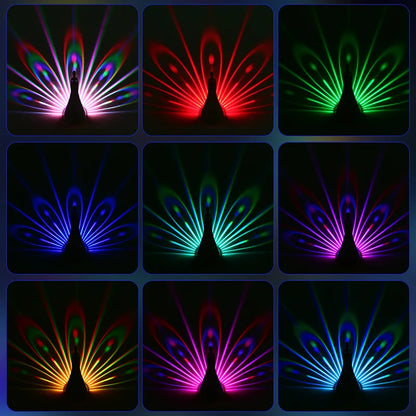 Manoora™ - 3D Peacock Wall Lamp – Colorful Ambient Sconce for Modern Bedrooms