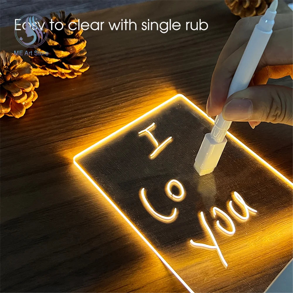 Manoora™ - Creative LED Message Board Night Light USB with Pen