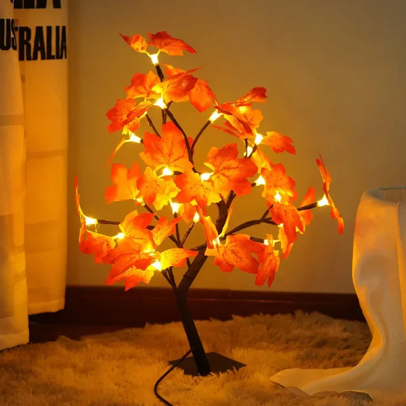 Manoora™ - LED Fairy Flower Tree Lamp with Maple Leaves and Roses