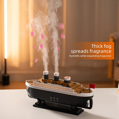 Manoora™ - Titanic-Inspired Ultrasonic Humidifier & Essential Oil Diffuser with RGB Lighting