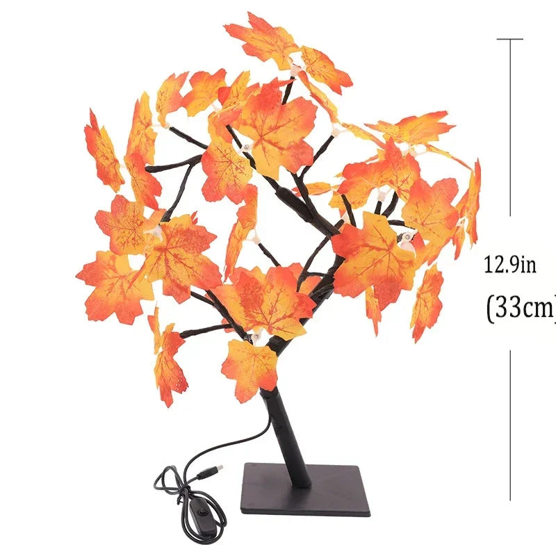 Manoora™ - LED Fairy Flower Tree Lamp with Maple Leaves and Roses