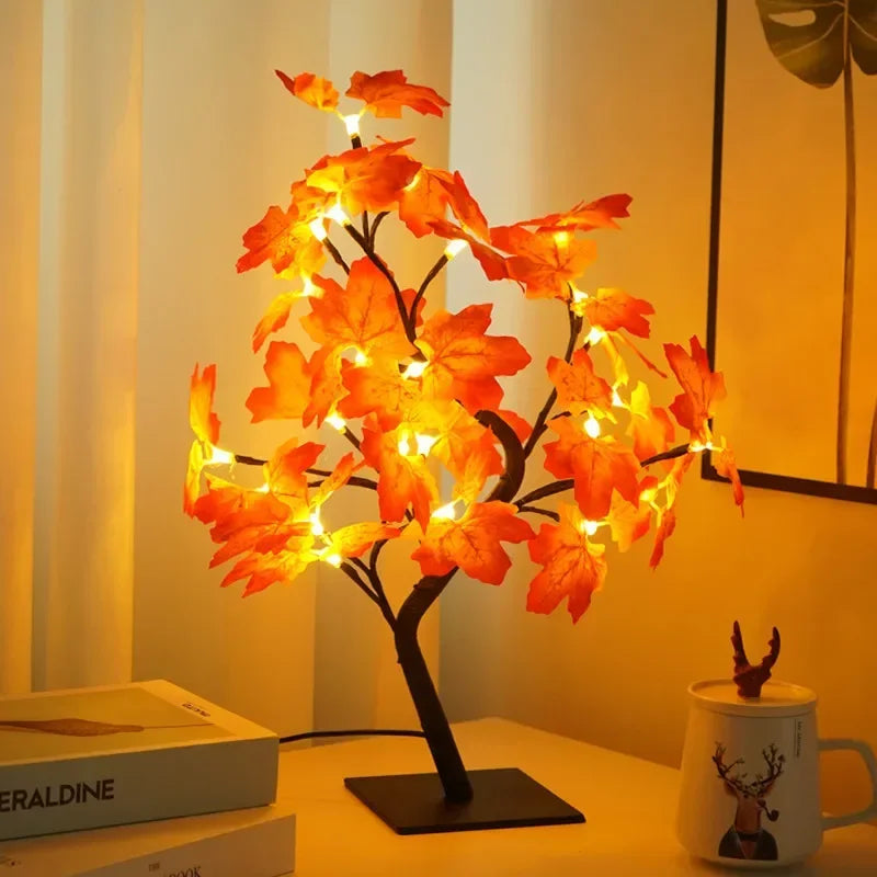 Manoora™ - LED Fairy Flower Tree Lamp with Maple Leaves and Roses